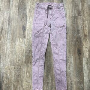 American Eagle Hi-Rise Jegging Belt Tie Mauve Super Stretch Size 2